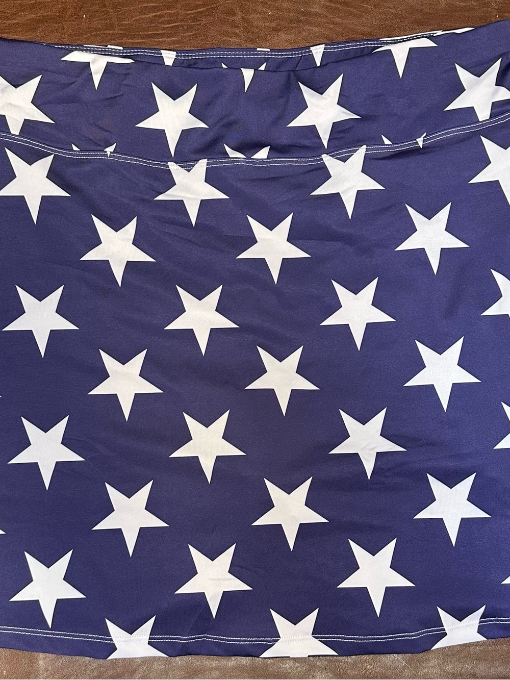 Stars n Stripes Print Skorts
Front Blue & White Star 
Back Red & White Stripes